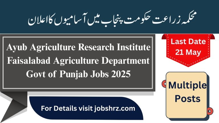 Agriculture Department Govt of Punjab Jobs 2025