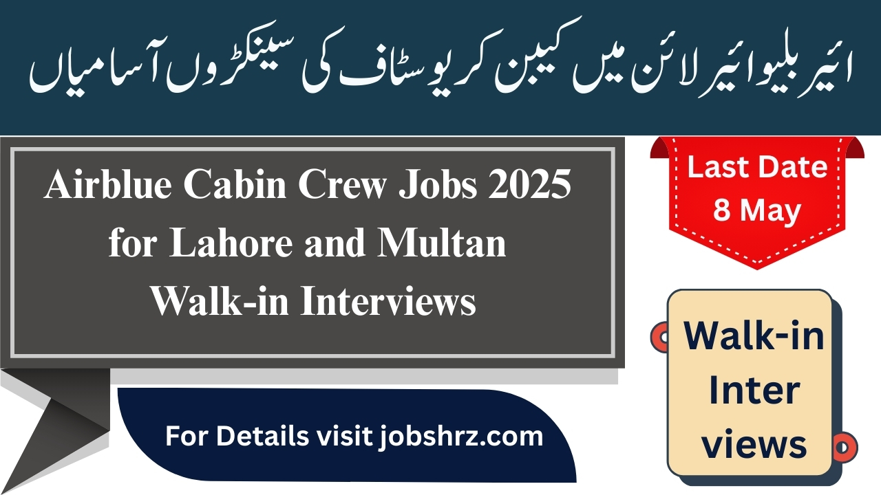 Airblue Cabin Crew Jobs 2025 for Lahore
